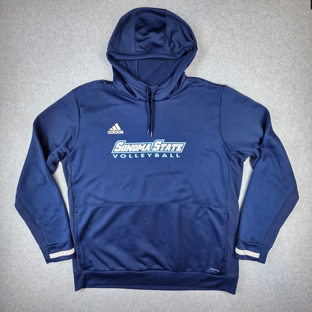 Adidas Sonoma State Volleyball Climacool Hoodie Mens XL Navy Blue Pullover